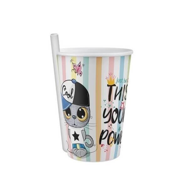 Lillu 14 oz Yummy Kids Tumbler with Built-in Straw
