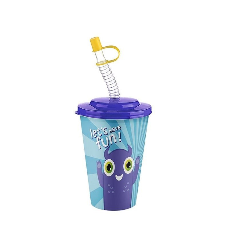 Lillu 14 oz Cute Animal Tumbler with Reusable Straw & Lid