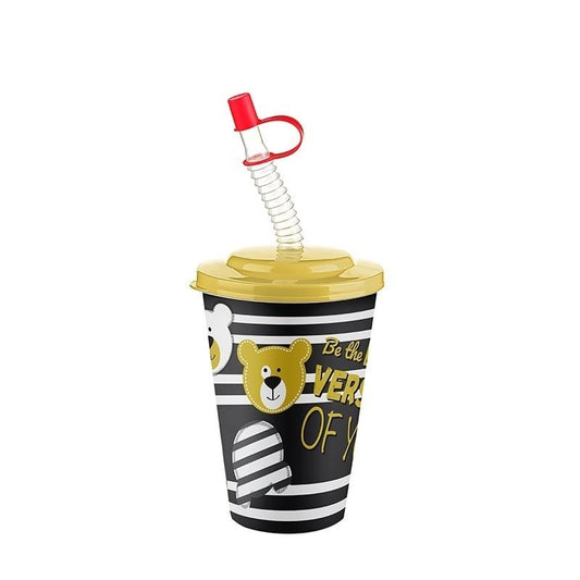 Lillu 14 oz Cute Animal Tumbler with Reusable Straw & Lid