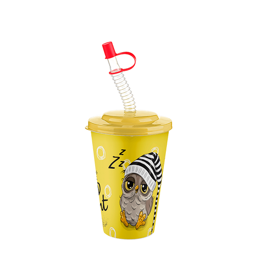 Lillu 14 oz Cute Animal Tumbler with Reusable Straw & Lid