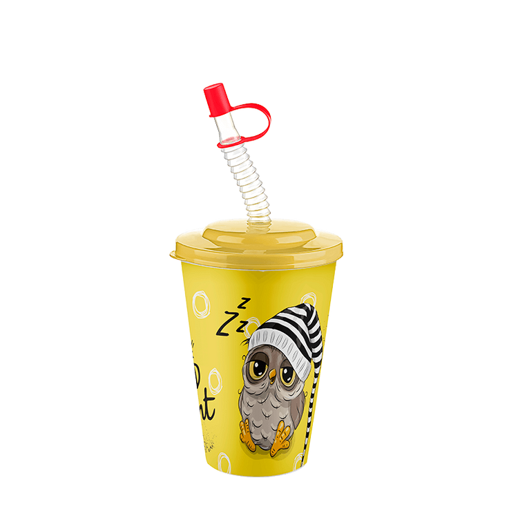 Lillu 14 oz Cute Animal Tumbler with Reusable Straw & Lid