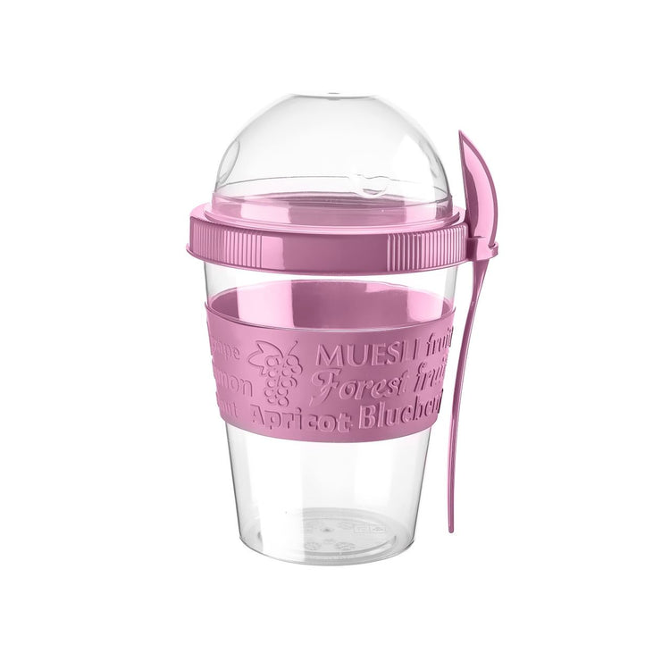 Lillu 20 oz Premium To-Go Yogurt & Granola Cup with Integrated Spoon