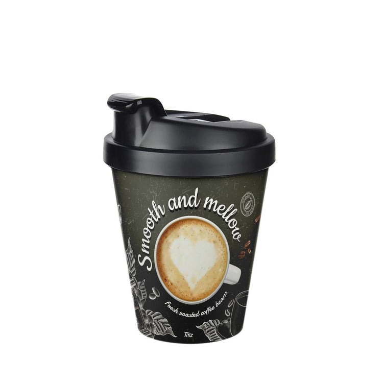 Lillu 14 oz Motto Thermal Travel Mug with Secure Flip-Top Lid