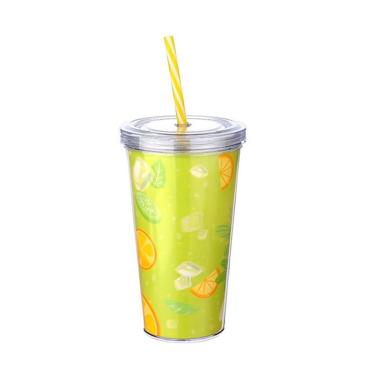 Lillu 20 oz Summer Camp Clear Tumbler with Reusable Straw & Lid