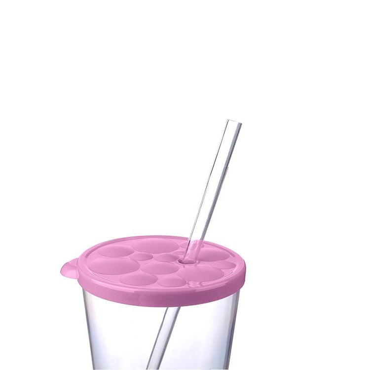 Lillu 24 oz Boba & Shake Clear Tumbler with Reusable Straw