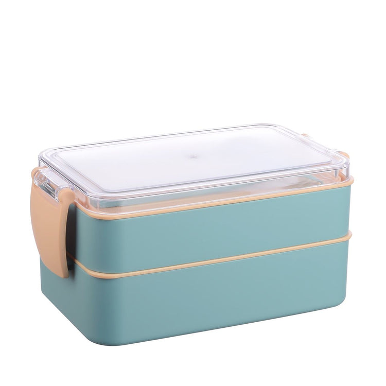 Lillu 30 oz Fely Double-Tier Bento Lunch Box with Cutlery Set