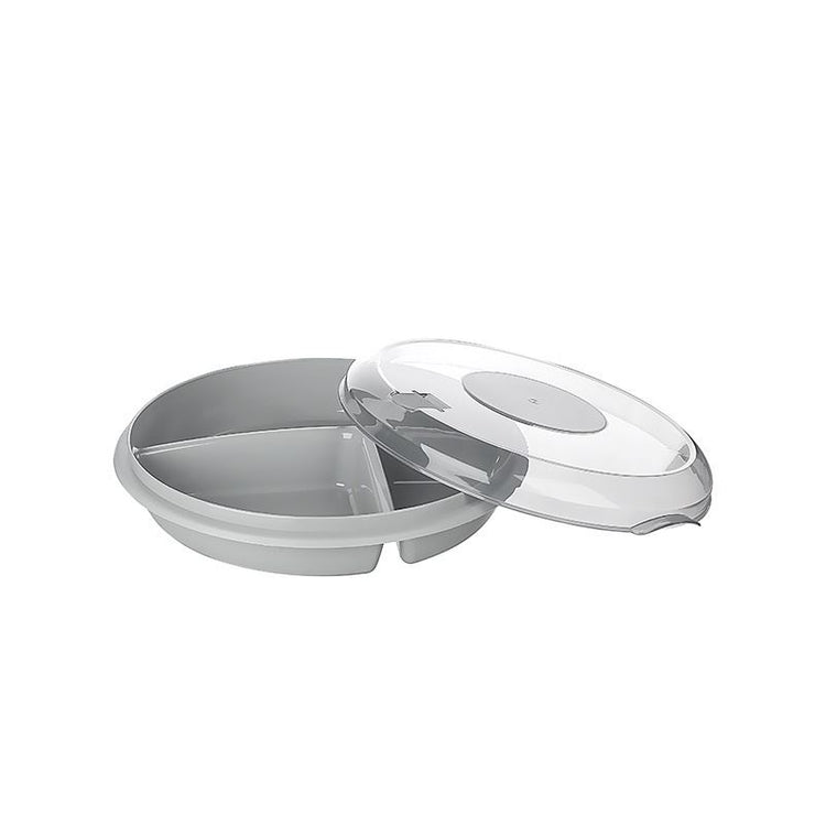 Lillu Easy-Care 3-Compartment Round Food Storage & Serving Tray