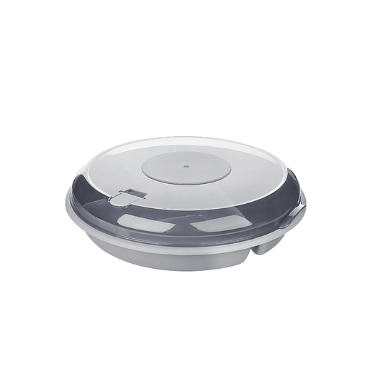 Lillu Easy-Care 3-Compartment Round Food Storage & Serving Tray