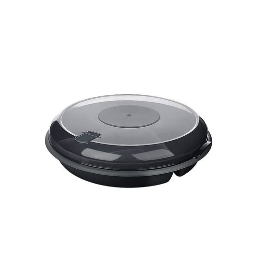 Lillu Easy-Care 3-Compartment Round Food Storage & Serving Tray