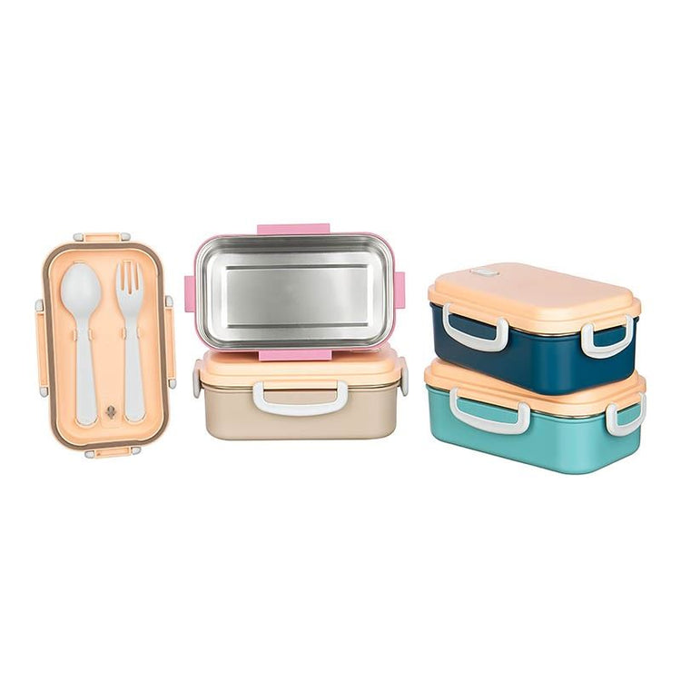 Lillu 17 oz Aura Stainless Steel Bento Lunch Box