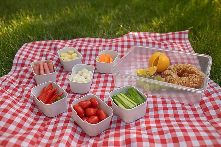 Lillu Divided Snack & Charcuterie Serving Tray with Airtight Lid