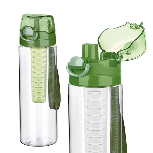 Lillu 24 oz Cascada Detox Infuser Water Bottle with Fruit Chamber