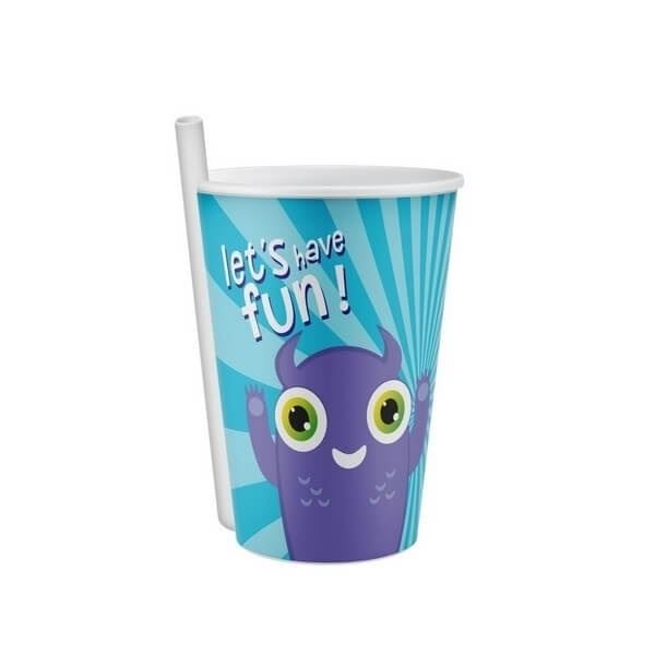 Lillu 14 oz Yummy Kids Tumbler with Built-in Straw