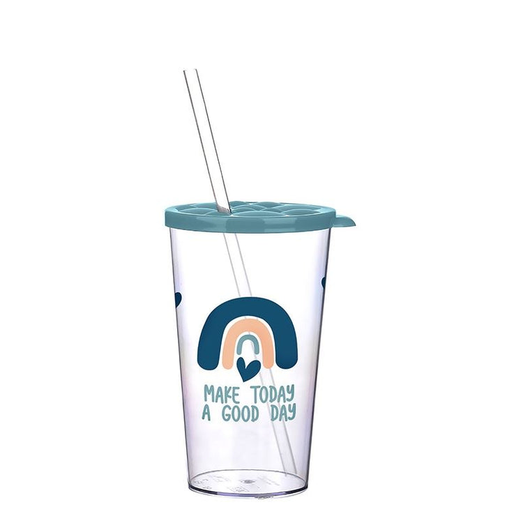 Lillu 24 oz Boba & Shake Clear Tumbler with Reusable Straw