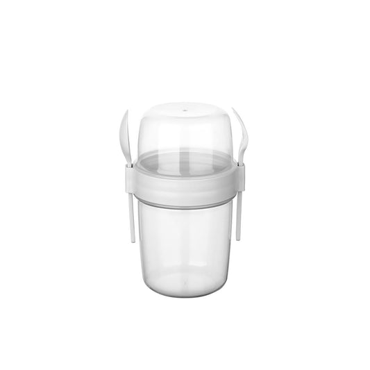 Lillu 22 oz Take'N Go Dual-Compartment Cereal & Yogurt Cup with Spoon