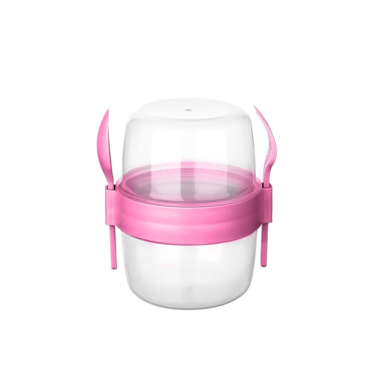 Lillu 27 oz Take'N Go Large Dual-Compartment Cereal & Yogurt Cup