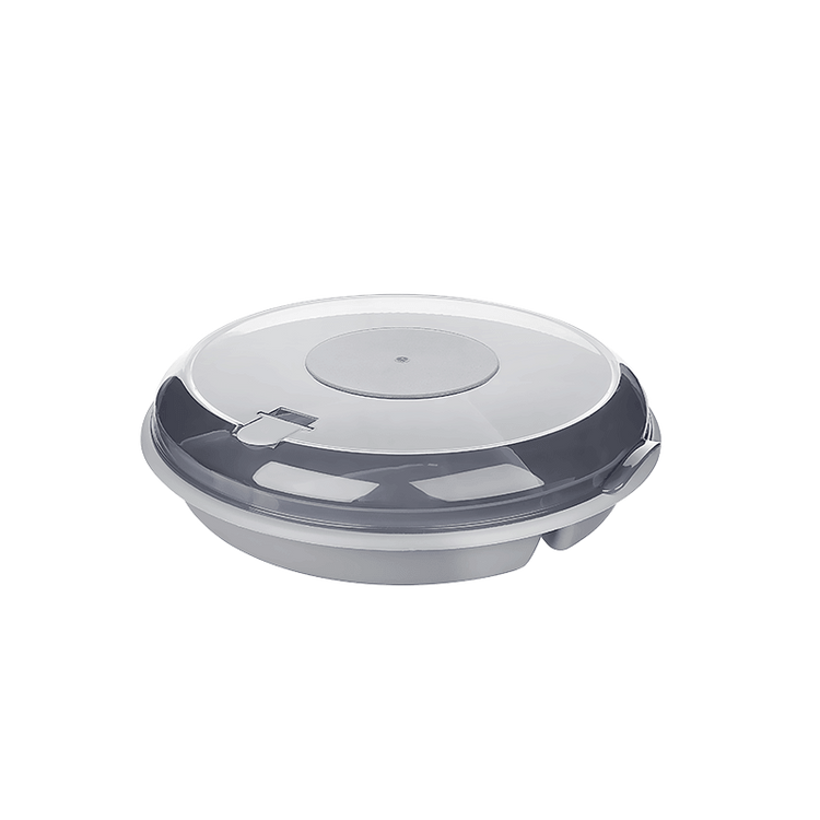 Lillu Easy-Care 3-Compartment Round Food Storage & Serving Tray